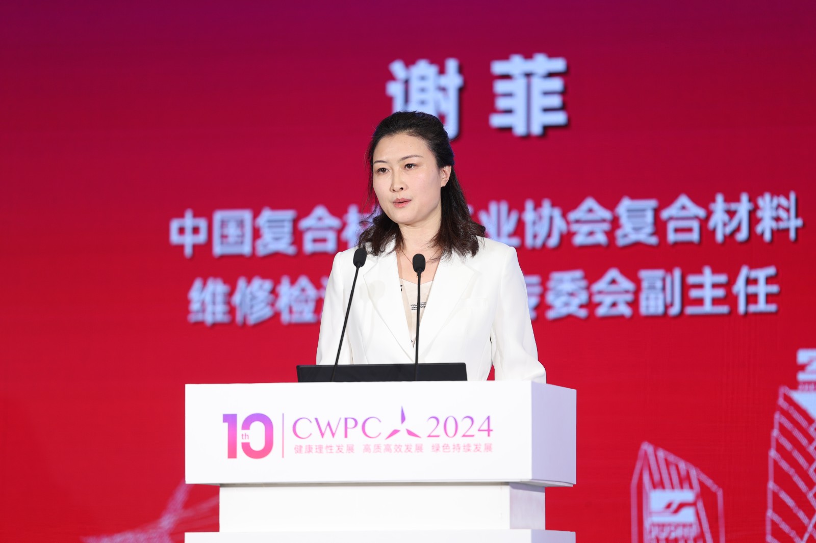 中國復合材料工業協會復合材料維修檢測與回收專委會副主任謝菲